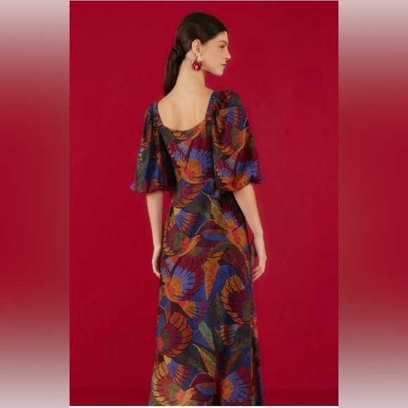Farm Rio Dotted Macaws Maxi dress NWT - Picture 4 of 8